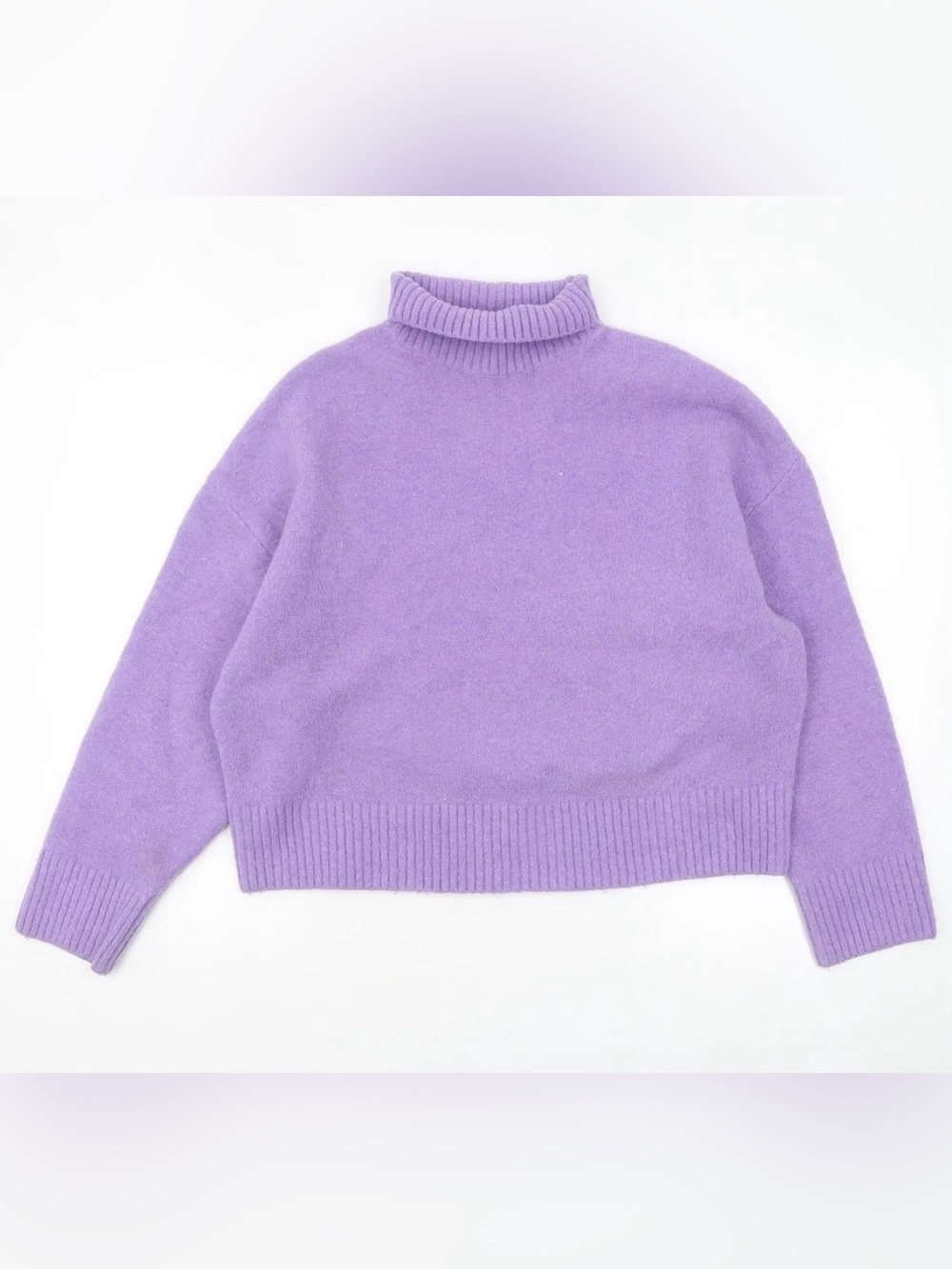 Zara Lilac Knit High- Neck Sweater Size S✨